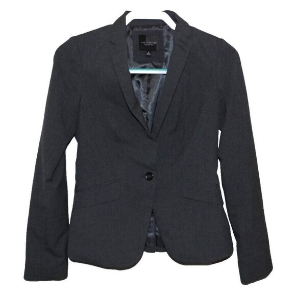 THE LIMITED Collection women's gray fitted suit coat jacket fully lined, size 0 - Picture 1 of 4